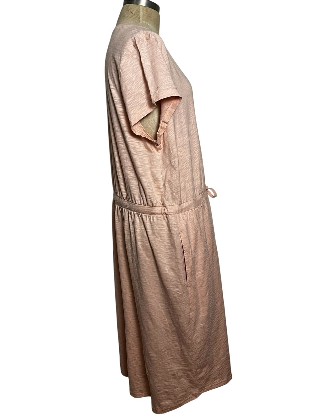 Pact Women's Relaxed Slub Weekend Midi Comfort Minimalist Lounge Dress XL - Picture 5 of 10